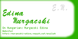 edina murgacski business card